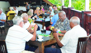 Bridge players at DaVida Restaurant