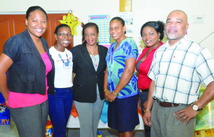 Mrs. Hyacinth Bradley (left) and Mr John Roach with Educators