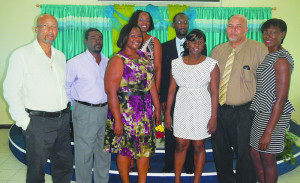 Radio Anguilla Staff Members, Minister Jerome Roberts and  P.A.S. Kenneth Hodge