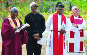 Mrs. Anita Brooks, Rev Dr. Gumbs, Rev Menes Hodge and Fr. Czoch