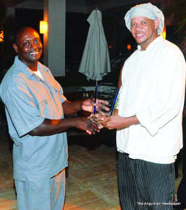 Presentation of Award  to Guy Gumbs (left)