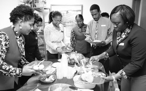 2014 CIBC FCIB Anguilla staff enjoy breakfast as part of Employee Appreciation Day