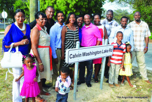 Family of the Late Calvin Lake along with Government Officials