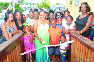 Primrose Ritchie-Gumbs cutting ribbon