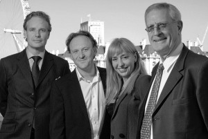 Pictured above are Flexeye Anguilla Directors Richie Saville, Justin Anderson, Lynwood Bell (right) together with Baroness Greenfield at the House of Lords.