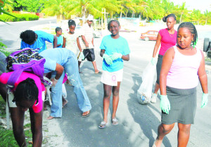 Clean up at Island Harbour 