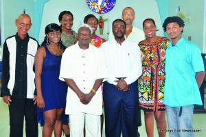 Radio Anguilla Staff and Mr. Austin Richardson (Left) 