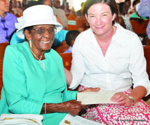 Governor presenting Queen's Birthday Card