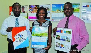 L-R: Minister Jerome Roberts, Ms. Shellya Rogers and Mr. Bren Romney