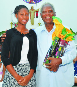 Rev. Samuel Knight receiving Gift