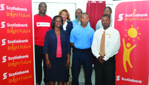 Personnel from Scotiabank, Education, Red Cross and  Disaster Management