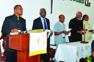 Rev. Wilmoth Hodge, Mr. Erville Hughes, Revs. Dunstan Richardson, Wycherley Gumbs and Marie Velina Petit