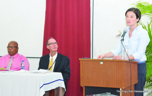 L-R: Governor Scott, Mr. Gerry Halischuck and  Chief Minister Hughes