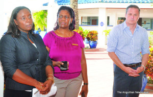 L-R: Mrs Aunika Webster-Lake, Ms Carleen Gumbs and  Mr Stephane Zaharia