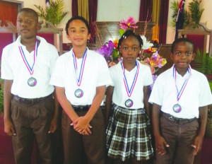 The winning students