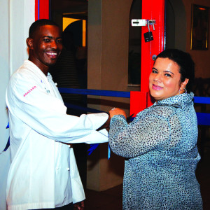 Chef Darren Connor and wife Cherise  cutting ribbon