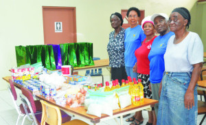 Women League members and food stuff (Photo courtesy Tomasha Connor)