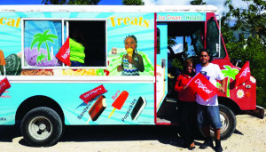 Tropical Treats and Digicel delivering ice-cream and presents