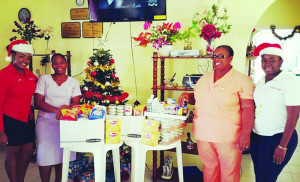 Digicel Staff and Nurses at the Miriam Gumbs Senior Ciitizens' Home