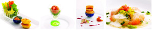  1: Bread Basket, 2: Saltfish amuse, 3: Foie Mousse 4: Lobster Carpaccio  (Photo courtesy Josveek Huligar)