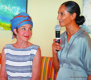 Renuka Harrigan (right) with Actress Annie Potts