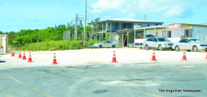 The newly-cleared parking area