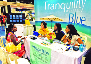  From left, ATB Puerto Rico representative Raquel Echandi, ATB Deputy Director Chantelle Richardson and CAMC Senior Account Supervisor Jennifer Johnson pictured at the ATB booth during CHTA Caribbean Marketplace 2015.