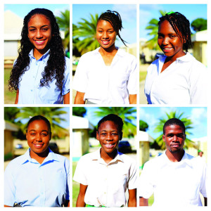 Pictured first row left to right: Sabrinna Connor, Zipporah Bannister, Arielle Gaskin, Arianna Woodley, T'arah Niles,  Kasem Thompson