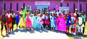 Above and below: Students and Teachers in costumes