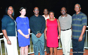 Governor Scott (2nd from left) with President and  Board Members of Chamber of Commerce