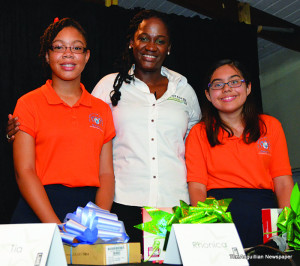 Ms. Jade Reymond (centre) with Winners