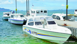 Ferry and Charter Boats at piers