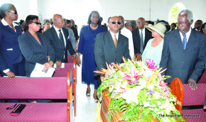 Rev. Weekes' casket entering  Bethel Methodist Church