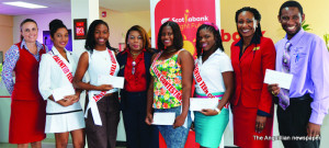 The Contestants (see names in story)  with Scotia Bank Personnel