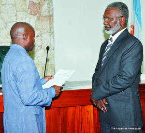 Mr. Larry Franklin, Acting Deputy Governor taking oath