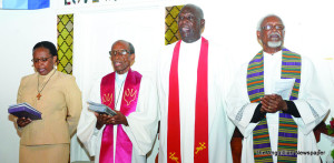 L-R Rev. Valina Petit, Rev. Dunstan Richardson, Rev. Joseph Lloyd and Rev. Wycherley Gumbs 