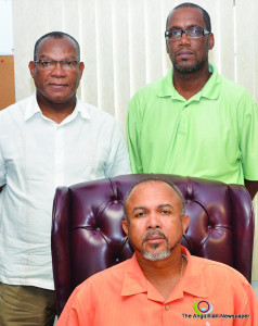 Minister Evans McNiel Rogers with  Mr. George Brown and Mr. Fritz Smith 