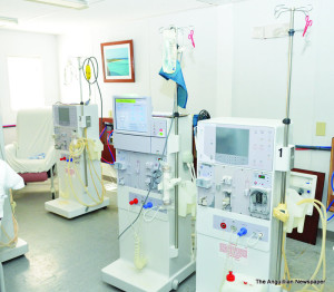 View of dialysis equipment at the Princess Alexandra Hospital