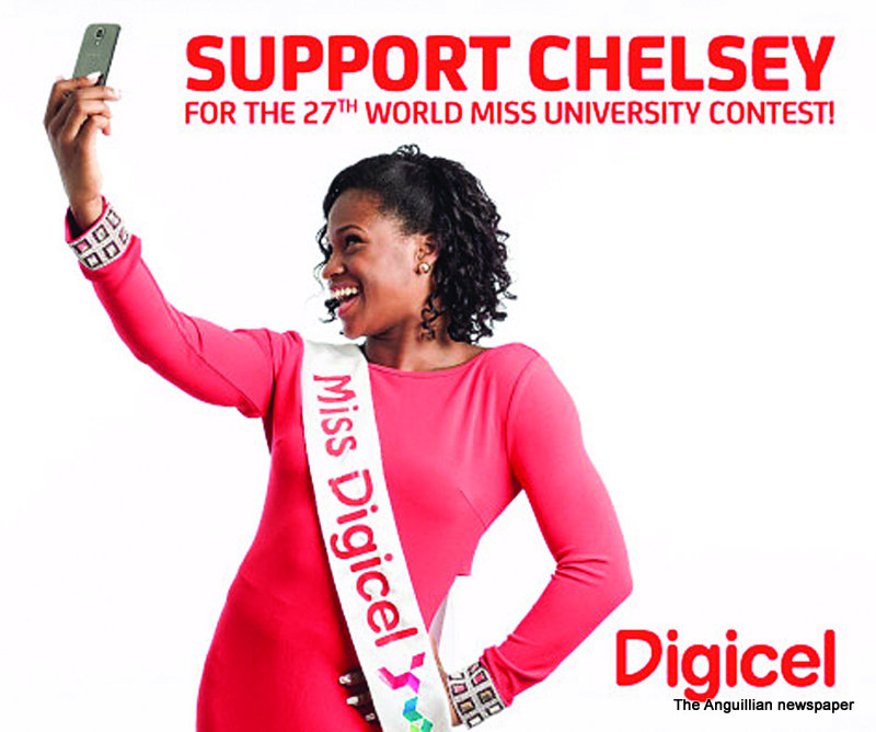 Digicel Urges Anguilla To Vote For Chelsey To Help Her Win At The 27th World Miss University Contest!
