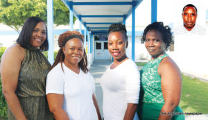 Nurses Fola Richardson Christine Dupuis-Reid Dorpha Seabrookes and Juliana Fasipe-Christmas and Ezra Jababa in insert