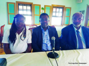 L-R: Ms. Marslyn Richardson, Mr. Veron Mosengo Omba and Mr. Raymond Guishard