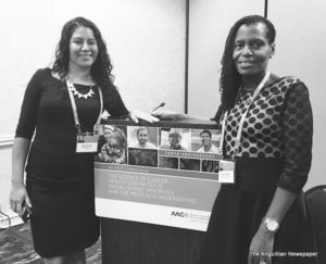 Jennifer Gumbs (right) with colleague