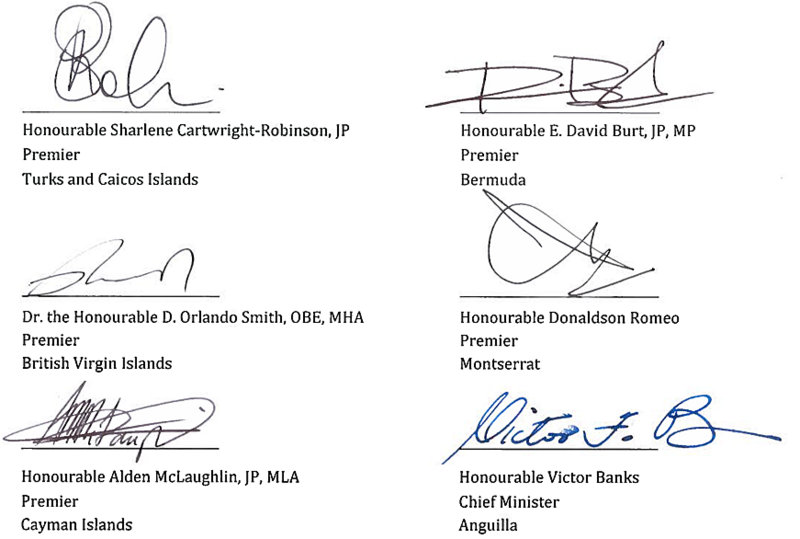 British Overseas Territories Leaders’ Letter to Lord Ahmad