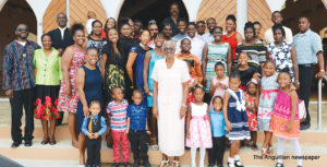 On the steps of St. Augustine's Anglican church 