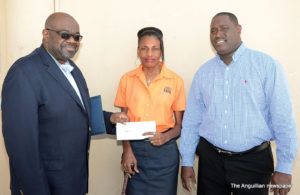 L-R Mervin Richardson, Ms. Patricia Connor and  Minister Curtis Richardson 