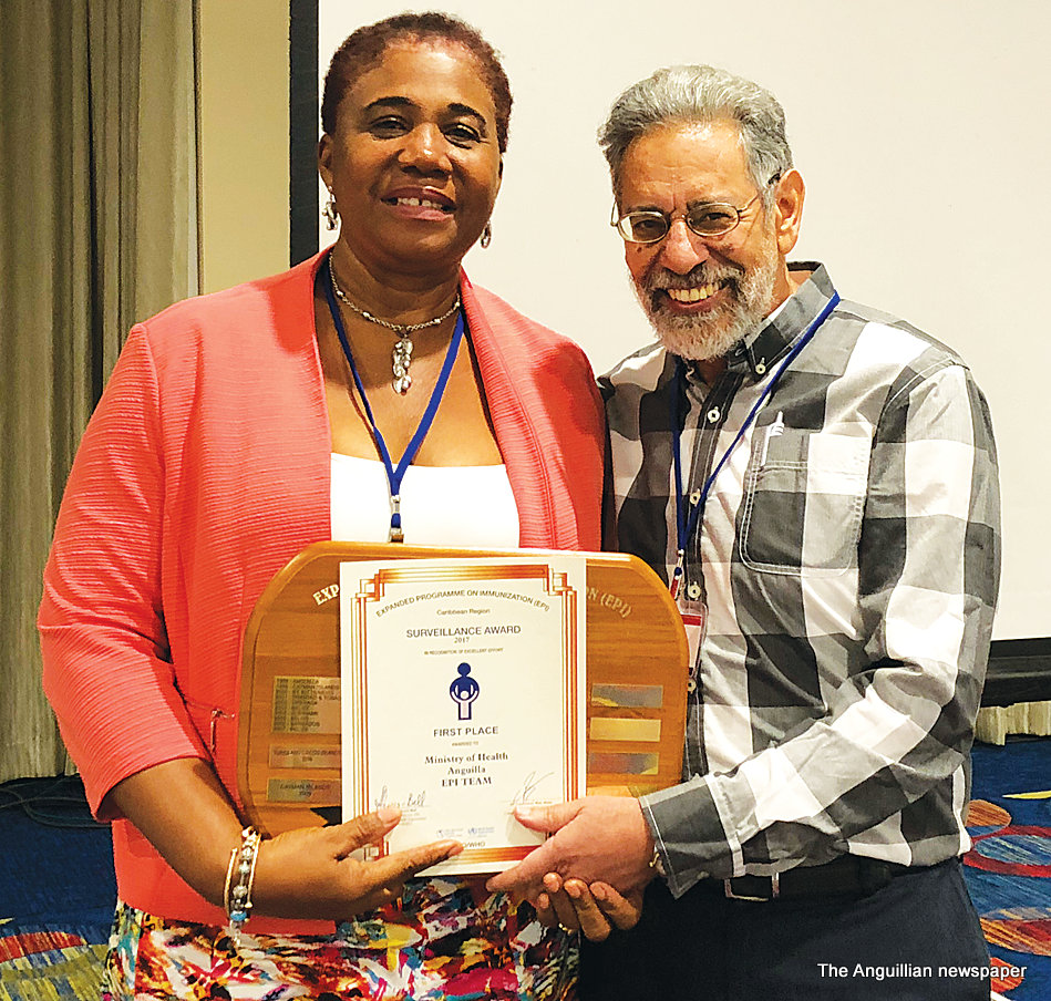 Anguilla is Declared Winner of the 2017 Immunization Surveillance Award at the 33rd Meeting of Caribbean Immunization Managers – Trinidad & Tobago – February 26th to 28th, 2018