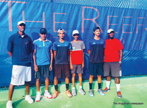 L-R: Coach RyanWilliams (The Reef), Antoine Laurent, Cuthwin Webster Jr, Lucien Baronnier, Jovial Barry & Coach Shawn Romney (Cap Juluca)