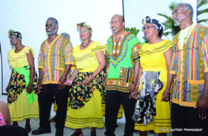 Members of the Mayoumba Folkloric theatre