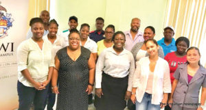 UWI Open Campus Occupational Health & Safety Course Participants with Facilitator Ms Shenique Clare