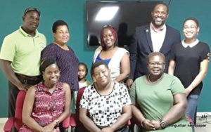 Front: Mrs. Rita Carty, Mrs. Sandra Stapleton, Ms. Jocelyn Johnson  Back:  Mr. John Millington, Ms. Sophia Webster, Ms. Jennyville Smith, Pastor Trent Berg and Ms. Senegal Carty 